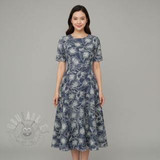 Bawełniana tkanina JEANS EMBROIDERY Lisa design A