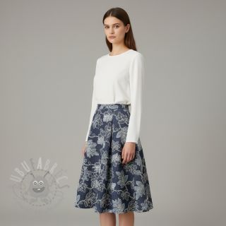 Bawełniana tkanina JEANS EMBROIDERY Lisa design B