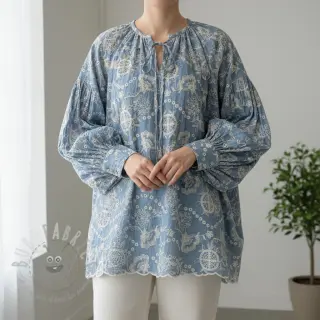 Bawełniana tkanina JEANS Embroidery Buttercup
