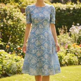 Bawełniana tkanina JEANS Embroidery Buttercup