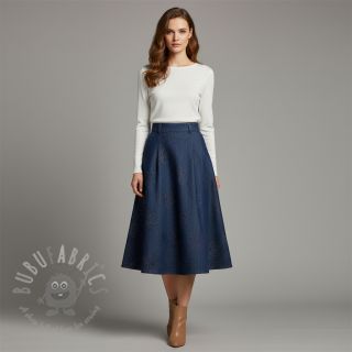 Bawełniana tkanina JEANS FOIL Flowers