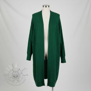 Dzianina swetrowa jacquard Cable forest green