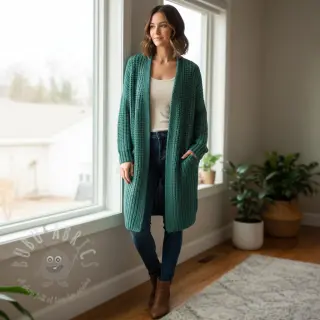 Dzianina swetrowa BIG KNIT ocean green