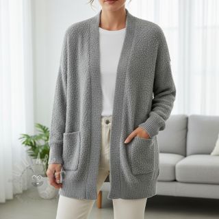 Dzianina swetrowa Paris bouclé dusty mint