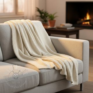 Dzianina swetrowa Paris bouclé ecru