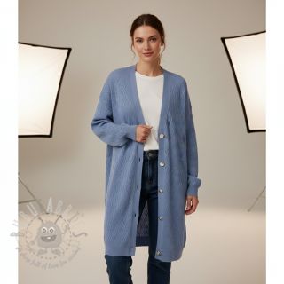 Dzianina swetrowa jacquard Diamond baby blue