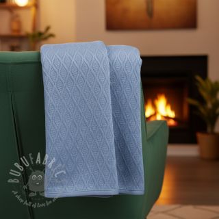 Dzianina swetrowa jacquard Diamond baby blue