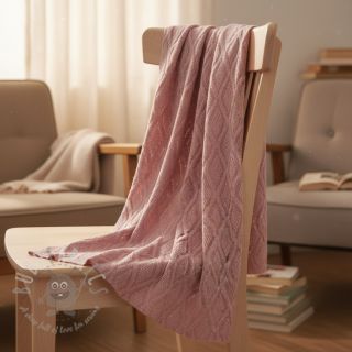 Dzianina swetrowa jacquard Diamond light pink