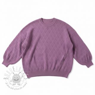 Dzianina swetrowa jacquard Diamond lavender