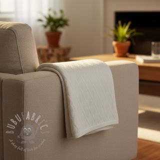 Dzianina swetrowa jacquard Diamond off white