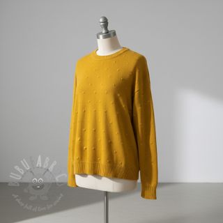 Dzianina swetrowa BIG KNIT DOT ochre