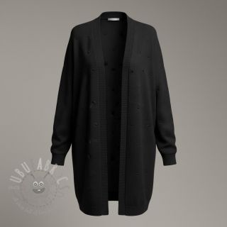 Dzianina swetrowa BIG KNIT DOT black