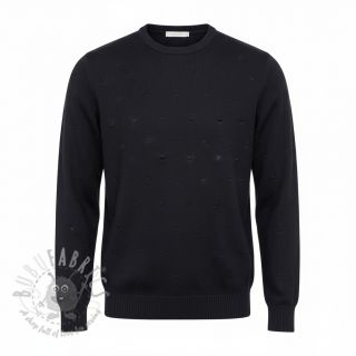 Dzianina swetrowa BIG KNIT DOT black