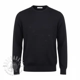 Dzianina swetrowa BIG KNIT DOT black