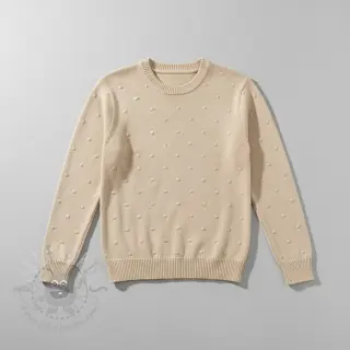 Dzianina swetrowa BIG KNIT DOT naturals