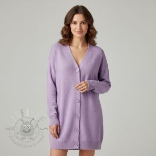 Dzianina swetrowa BIG KNIT DOT violet