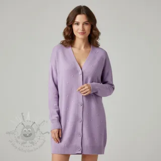 Dzianina swetrowa BIG KNIT DOT violet