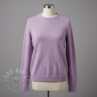 Dzianina swetrowa BIG KNIT DOT violet