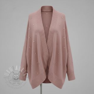Dzianina swetrowa BIG KNIT DOT old pink