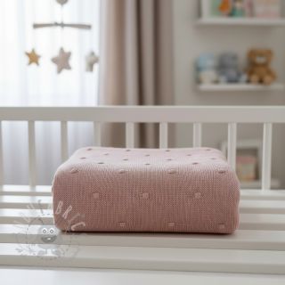 Dzianina swetrowa BIG KNIT DOT old pink