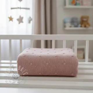 Dzianina swetrowa BIG KNIT DOT old pink