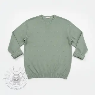 Dzianina swetrowa BIG KNIT DOT old green