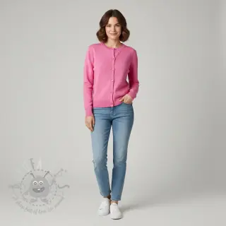 Dzianina swetrowa BIG KNIT DOT pink