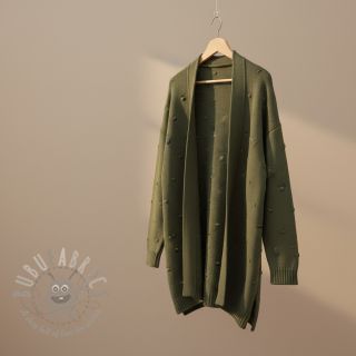 Dzianina swetrowa BIG KNIT DOT camo green