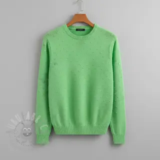 Dzianina swetrowa BIG KNIT DOT grass green