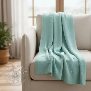Dzianina swetrowa BIG KNIT DOT mint