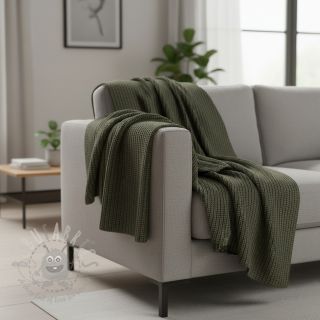 Dzianina swetrowa BIG KNIT camo green