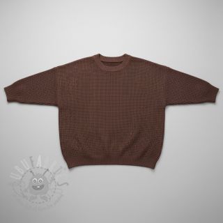 Dzianina swetrowa BIG KNIT dark brown