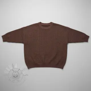 Dzianina swetrowa BIG KNIT dark brown