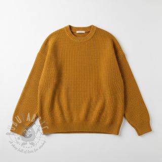 Dzianina swetrowa BIG KNIT mustard