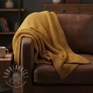 Dzianina swetrowa BIG KNIT mustard