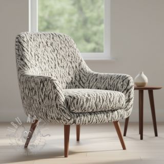 Dzianina swetrowa jacquard Comfy Blurry Ikat grey