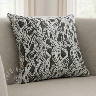 Dzianina swetrowa jacquard Comfy Broken checks black