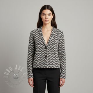 Dzianina swetrowa jacquard Comfilia Arrows grey