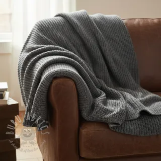 Dzianina swetrowa BIG KNIT dark grey