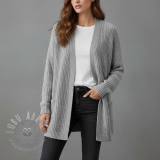 Dzianina swetrowa BIG KNIT light grey