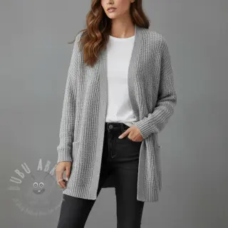 Dzianina swetrowa BIG KNIT light grey