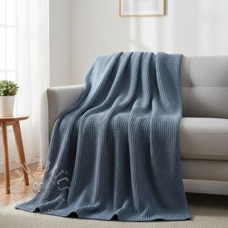 Dzianina swetrowa BIG KNIT blue