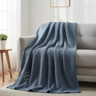 Dzianina swetrowa BIG KNIT blue