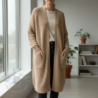 Dzianina swetrowa BIG KNIT beige