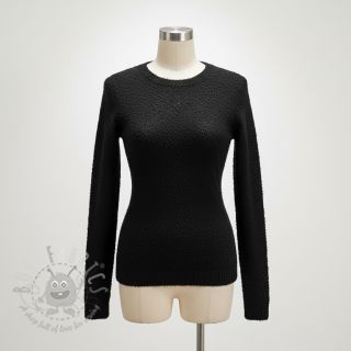 Dzianina swetrowa Paris bouclé black
