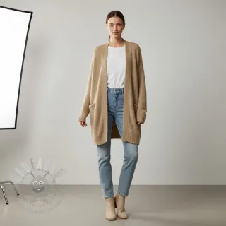 Dzianina swetrowa Paris bouclé beige
