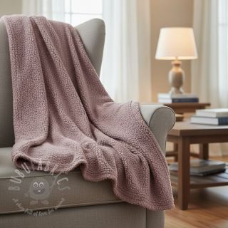 Tkanina płaszczowa TEDDY dark powder