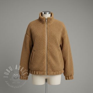 Tkanina płaszczowa TEDDY camel