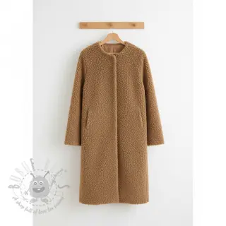 Tkanina płaszczowa TEDDY camel