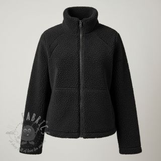 Tkanina płaszczowa TEDDY black